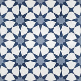 Mission Anza Blue 6"x6" Encaustic Cement Tile Quarter Design