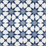 Mission Anza Blue 6"x6" Encaustic Cement Tile Quarter Design
