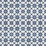 Mission Anza Blue 6"x6" Encaustic Cement Tile Rug Detail