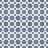 Mission Anza Blue 6"x6" Encaustic Cement Tile Rug Detail