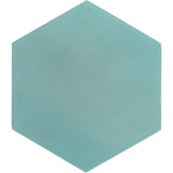 Mission Aqua 8" Hexagon Encaustic Cement Tile