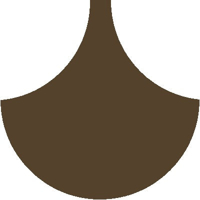 Mission Arabesque Dark Brown 8" Fish Scale Encaustic Cement Tile