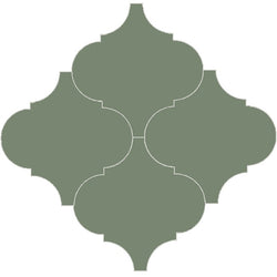 Mission Arabesque Malaga Green 8"x8" Cement Tile Grouping