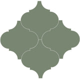 Mission Arabesque Malaga Green 8"x8" Cement Tile Grouping