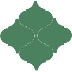 Mission Arabesque Malaga Vert Fonce 8"x8" Cement Tile Grouping