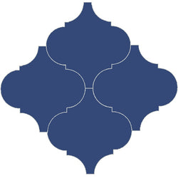 Mission Arabesque Malaga Weathley Blue 8" Encaustic Cement Tile Grouping