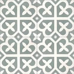Mission Avignon Sage 8"x8" Encaustic Cement Tile Quarter Design