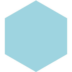 Mission Azul Caribe 8" Hexagon Encaustic Cement Tile