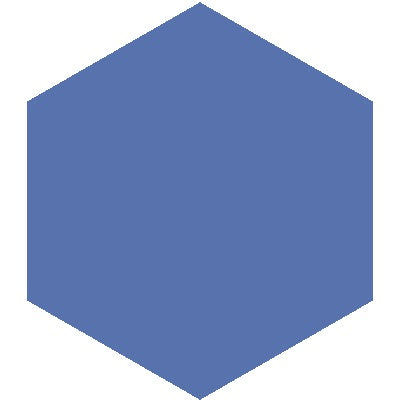 Mission Azul Rey 8" Hexagon Encaustic Cement Tile