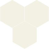 Mission Blanc 8" Hexagon Encaustic Cement Tile Grouping