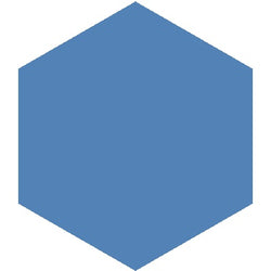 Mission Blue Fonce 8" Hexagon Encaustic Cement Tile