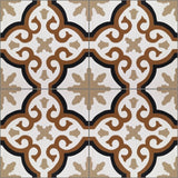 Mission Bocassio Mohave  8"x8" Encaustic Cement Tile Quarter Design
