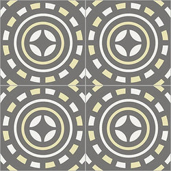 Mission Bolero #1 8"x8" Encaustic Cement Tile Quarter Design