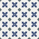 Mission Cadiz Blue 6"x6" Encaustic Cement Tile Rug Design