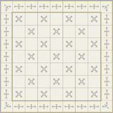 Mission Cadiz Border Frames Cadiz Field Checkerboard in Pale Yellow 8"x8" Encaustic Cement Tile Rug