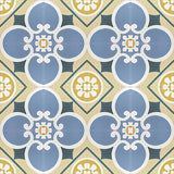 Mission Canadensis Crema 8"x8" Encaustic Cement Tile Rug Layout