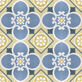 Mission Canadensis Crema 8"x8" Encaustic Cement Tile Rug Layout