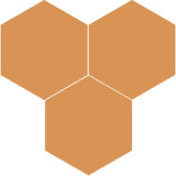 Mission Caramel 8" Hexagon Encaustic Cement Tile grouping