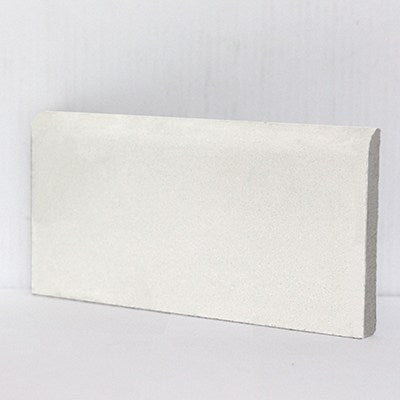 Mission Cement Tile 4"x8" Base Trim or Molding - White