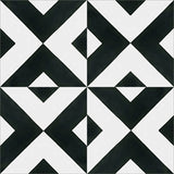 Mission Checkered Classic 8"x8" Encaustic Cement Tile Quarter Design