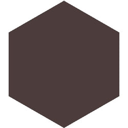 Mission Chocolat Asia 8" Hexagon Encaustic Cement Tile