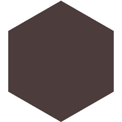 Mission Chocolat Asia 8" Hexagon Encaustic Cement Tile
