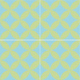  Mission Circles #2 8"x8" Encaustic Cement Tile Quarter Design