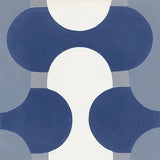 Mission Contempo Sea Shell Blue 8"x8" Encaustic Cement Tile