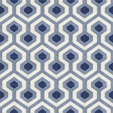 Mission Contempo Skyline Blue 8"x8" Encaustic Cement Tile Rug Detail