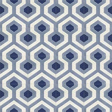 Mission Contempo Skyline Blue 8"x8" Encaustic Cement Tile Rug Detail