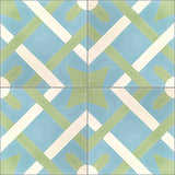 Mission Cordoba B Encaustic Cement Tile Quarter Design