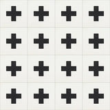 Mission Crux Quadrata Classic 8"x8" Encaustic Cement Tile Rug Detail
