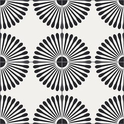 Mission Daisy Classic 8"x8" Encaustic Cement Tile Quarter Design