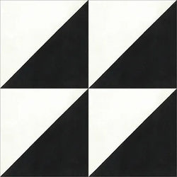 Mission Diagonal Classic 8"x8" Encaustic Cement Tile QuarterDesign