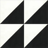 Mission Diagonal Classic 8"x8" Encaustic Cement Tile QuarterDesign