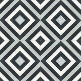 Mission Diagonal Stripes 4 8"x8" Encaustic Cement Tile Rug Detail