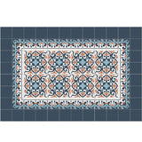 Mission Espanola Border Navy Cement Tile