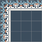 Mission Espanola Corner Navy Cement Tile