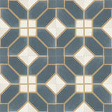 Mission Florence Blue 8"x8" Encaustic Cement Tile Rug Layout