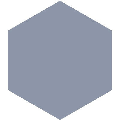 Mission French Blue 8" Hexagon Encaustic Cement Tile
