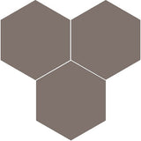 Mission Graphite 8" Hexagon Encaustic Cement Tile Grouping