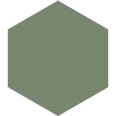 Mission Green 8" Hexagon Encaustic Cement Tile