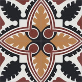 Mission Havana Caramel 8"x8" Encaustic Cement Tile Quarter Design