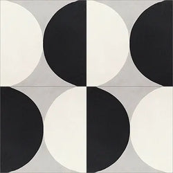 Mission Hemispheres Classic 8"x8" Encaustic Cement Tile QuarterDesign