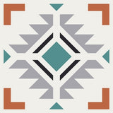 Mission Hopi Gray Hills 8"x8" Encaustic Cement Tile