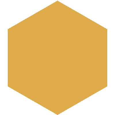 Mission Jaune Fonce 8" Hexagon Encaustic Cement Tile