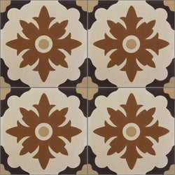 Mission La Maya Mojave 8"x8" Encaustic Cement Tile Quarter Design