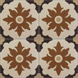 Mission La Maya Mojave 8"x8" Encaustic Cement Tile Quarter Design