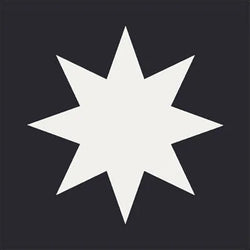 Mission Large Star Black 8"x8" Encaustic Cement Tile