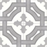 Mission Monte Carlo Oxford 8"x8" Encaustic Cement Tile QuarterDesign